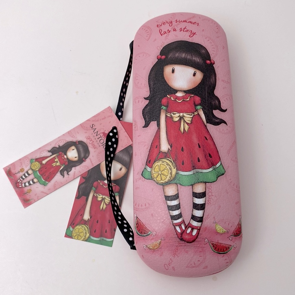Gorjuss Girl hinged hard eyeglass case NWT! “Every summer has a story”